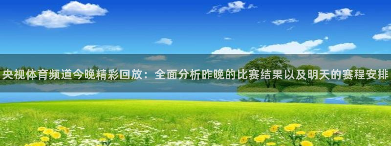 球神直播体育在线观看网址：央视体育频道今晚精彩回放：全面分析昨晚的比赛结果以及明天的赛程安排